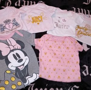 JUICY COUTURE MINNIE BUNDLE baby onesies